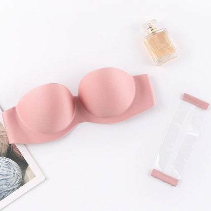 FINETOO Front Closure Sexy Push Up Bra Women Invisible Bras Underwear Lingerie For Female Brassiere Strapless Seamless Bralette