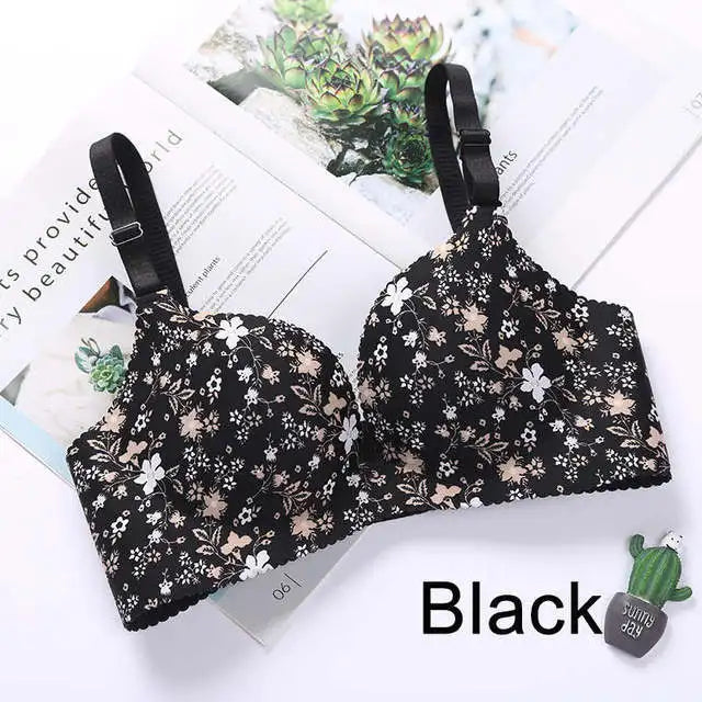 Sutiã Sexy Floral Sem Costura – Push Up Confortável