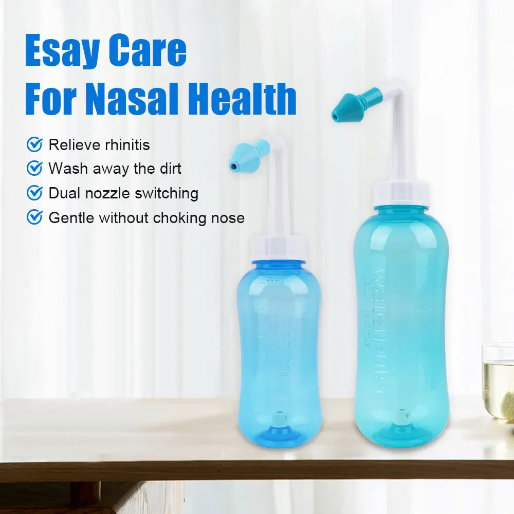 Limpador Nasal 300/500ml – Alívio para Rinite e Sinusite