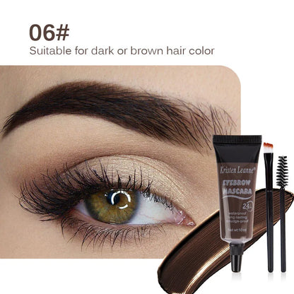 Professional Eyebrow Enhancers Cream Women Natural Liquid Dyeing Eyebrow Set Brow Tattoo Pigments Lasting Waterproof Eyebrow Gel
