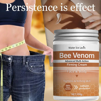 Bee Venom Firming Abdominal Cream - Plant-Based, Moisturizing and Moisturizing Contains Hyaluronic Acid Suitable for All Skin Types, Gentle for Sensitive Skin, Turmeric Skin Care